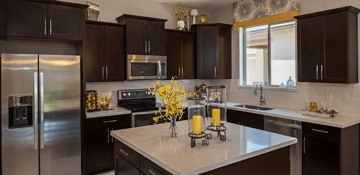 Cabinet painting results with freshly painted kitchen cabinets in South Bend, IN
